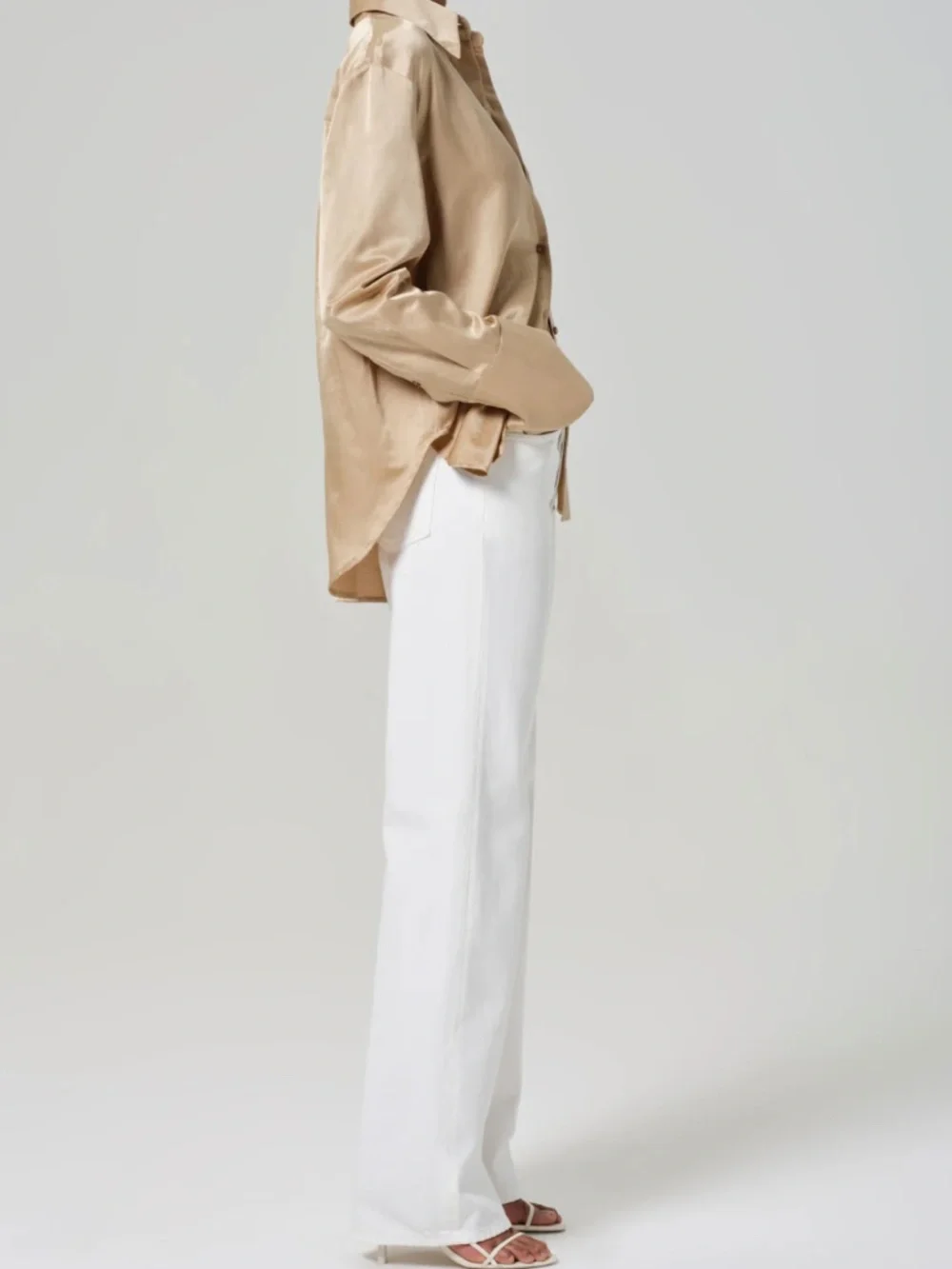 Annina High Rise Wide Leg ~ Soft White